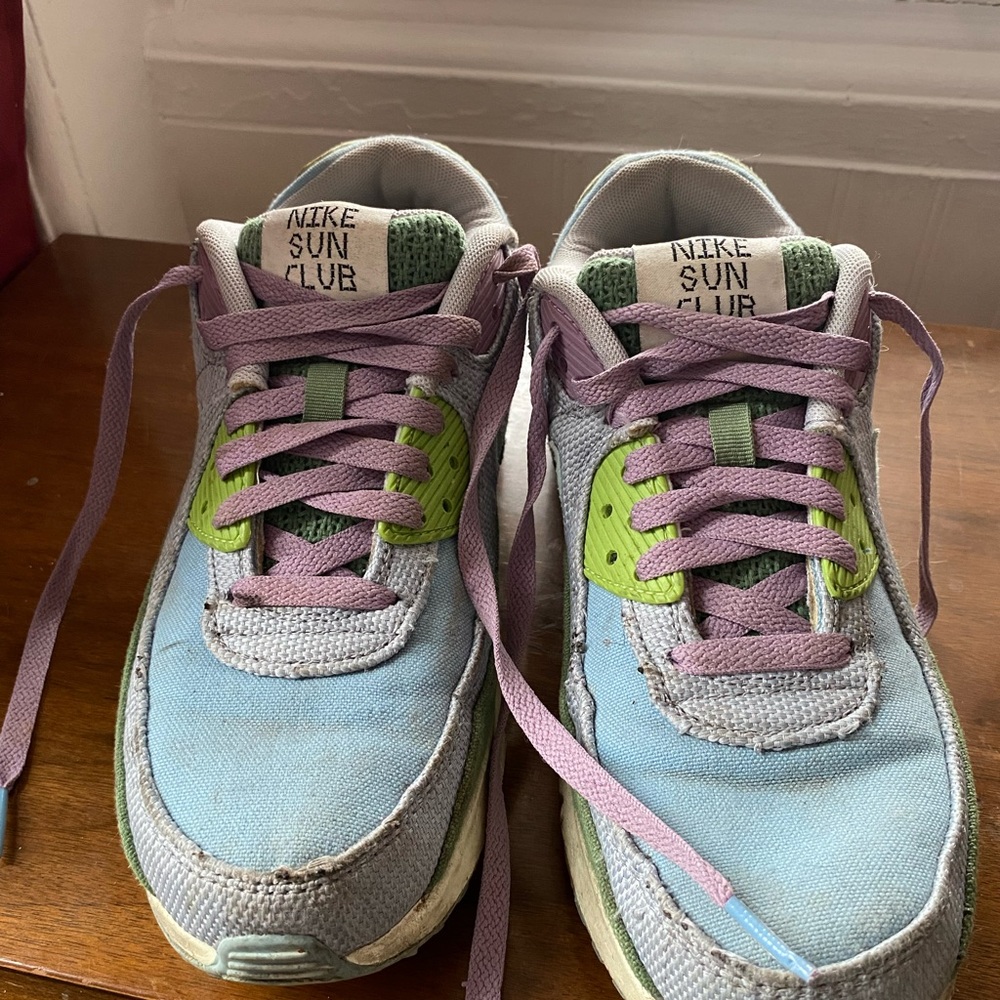 Nike Sun Club Sneakers in Light Blue, Lavender & Lime
